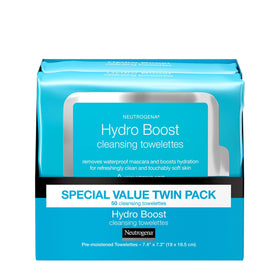 Neutrogena Hydro support Facial Cleansing Wipes twin pack front view
