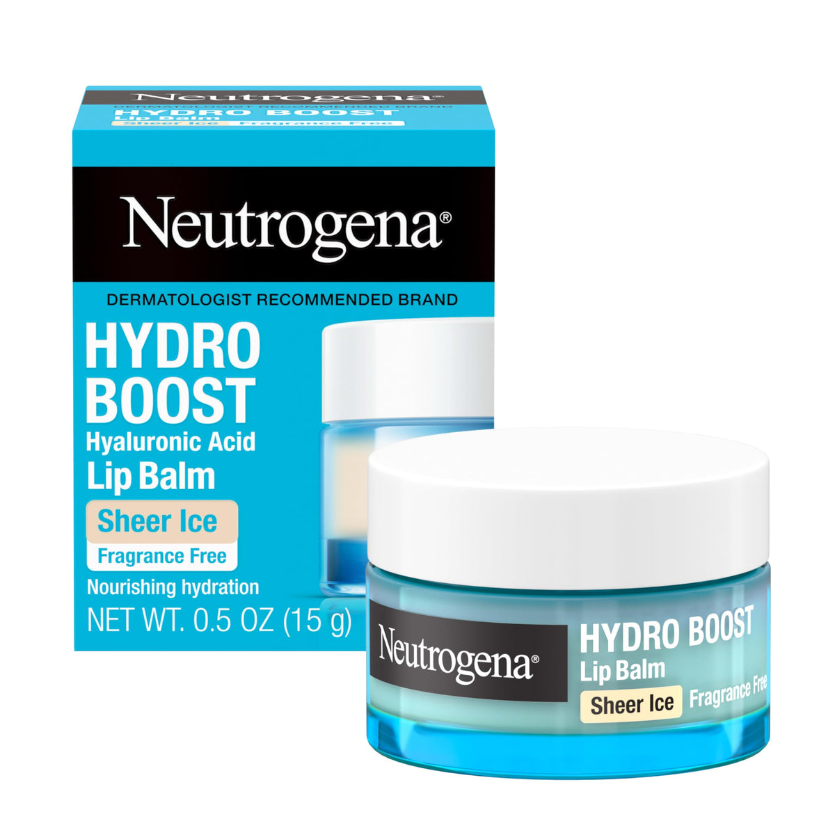 Neutrogena Hydro support Hyaluronic Acid Lip Balm 0.5 oz in glass jar