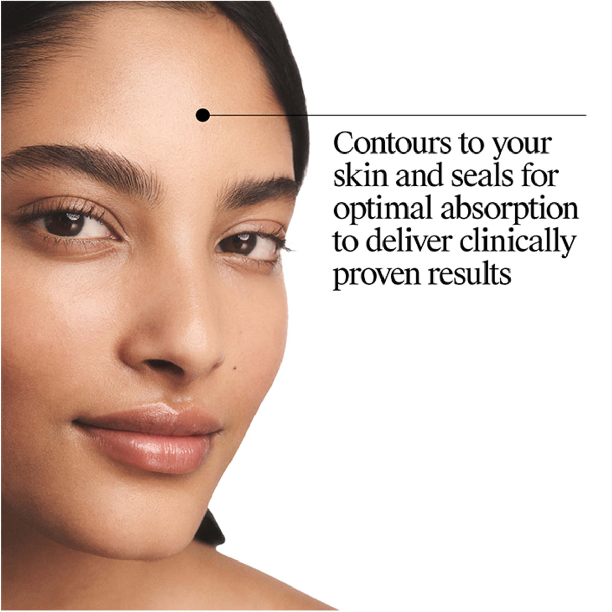 Neutrogena Hydro support Hydrating Face Mask applied on a model