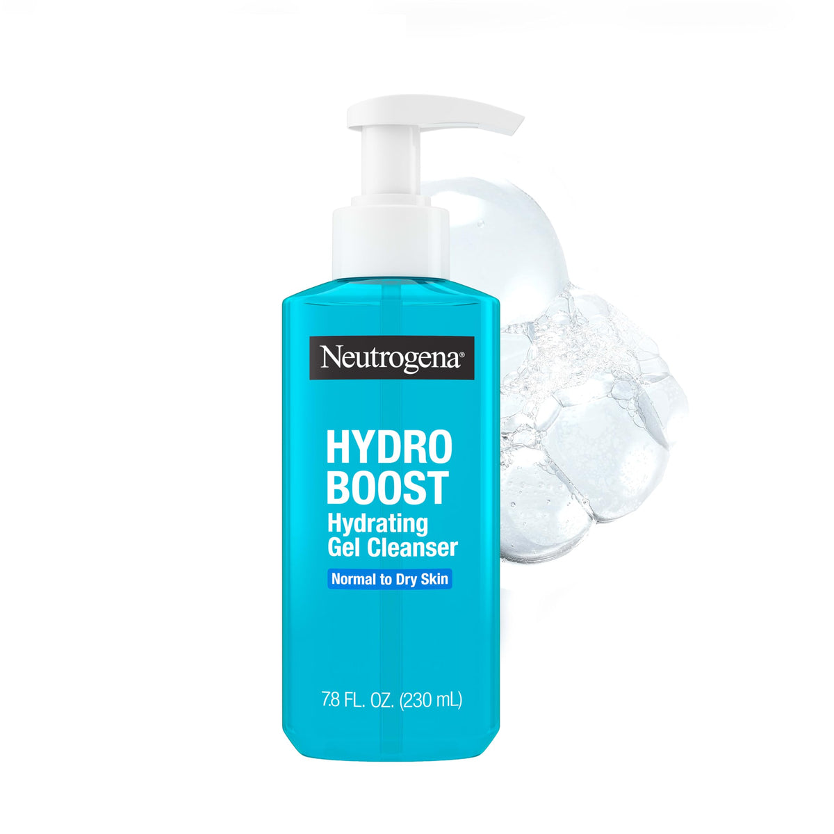 Neutrogena Hydro support Hydrating Gel Cleanser front view, 7.8 fl oz