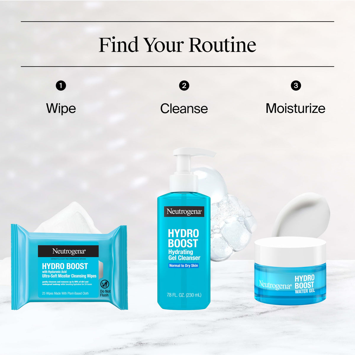 Neutrogena Hydro support Hydrating Gel Cleanser texture on hand