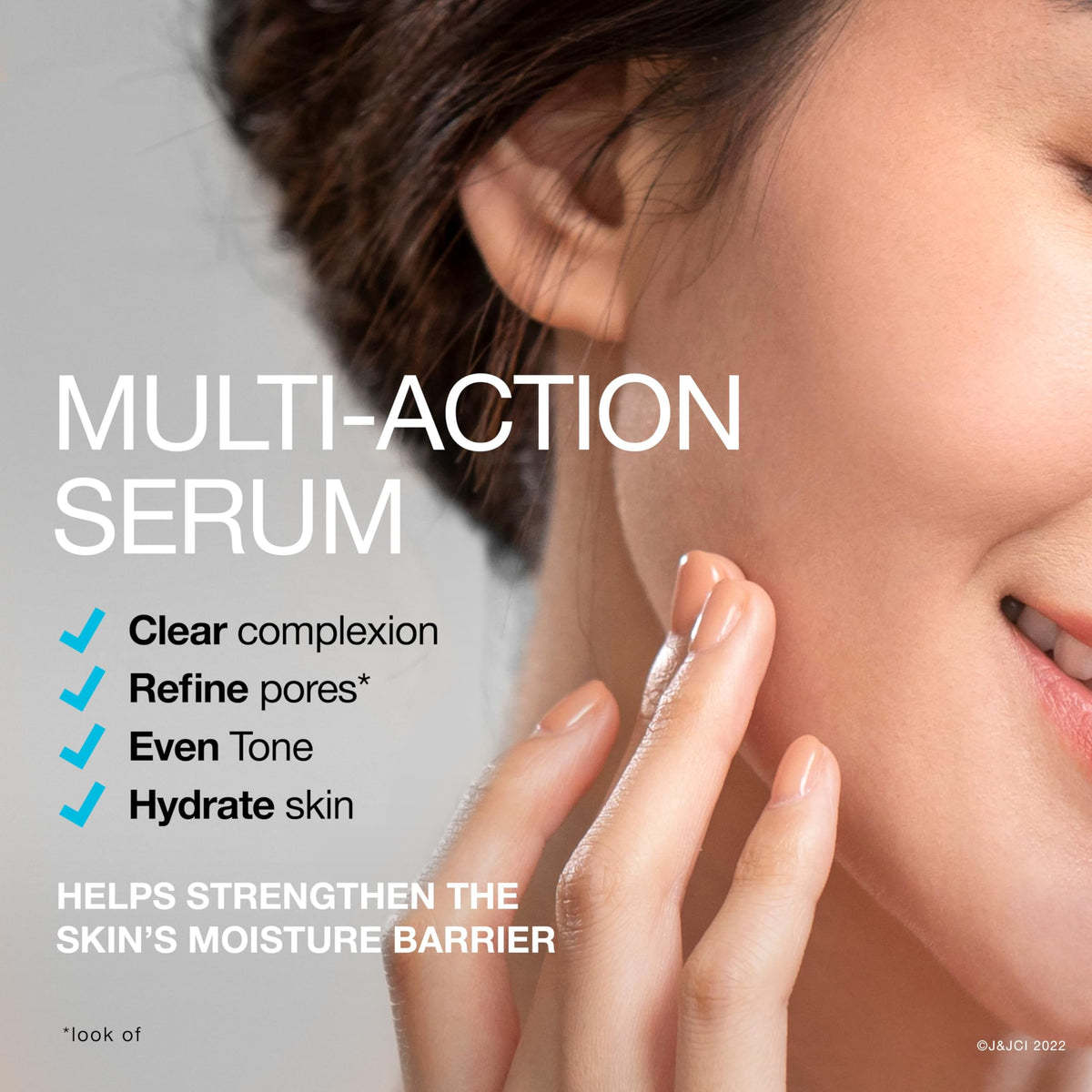 Neutrogena Hydro support+ Niacinamide Serum application on skin