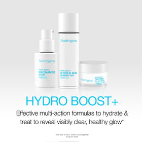 Neutrogena Hydro support+ Niacinamide Serum with skincare products