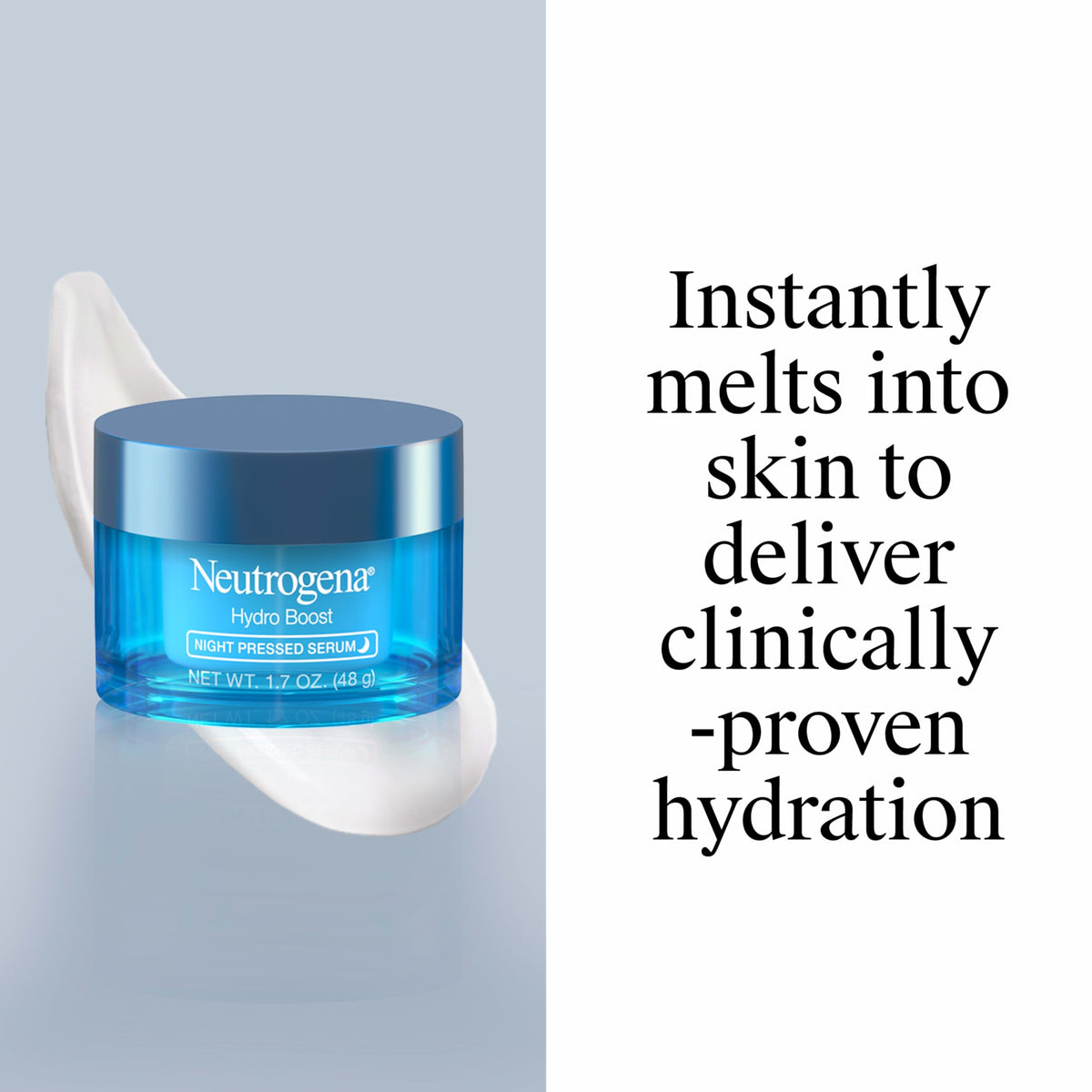 Neutrogena Hydro support Night Pressed Serum 1.7 oz with packaging