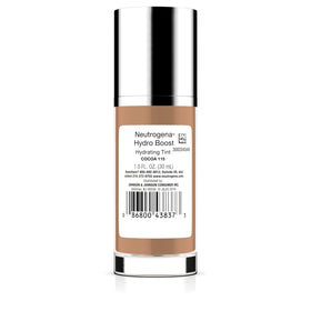 Neutrogena Hydro support Tint Foundation 115 Cocoa with skincare products