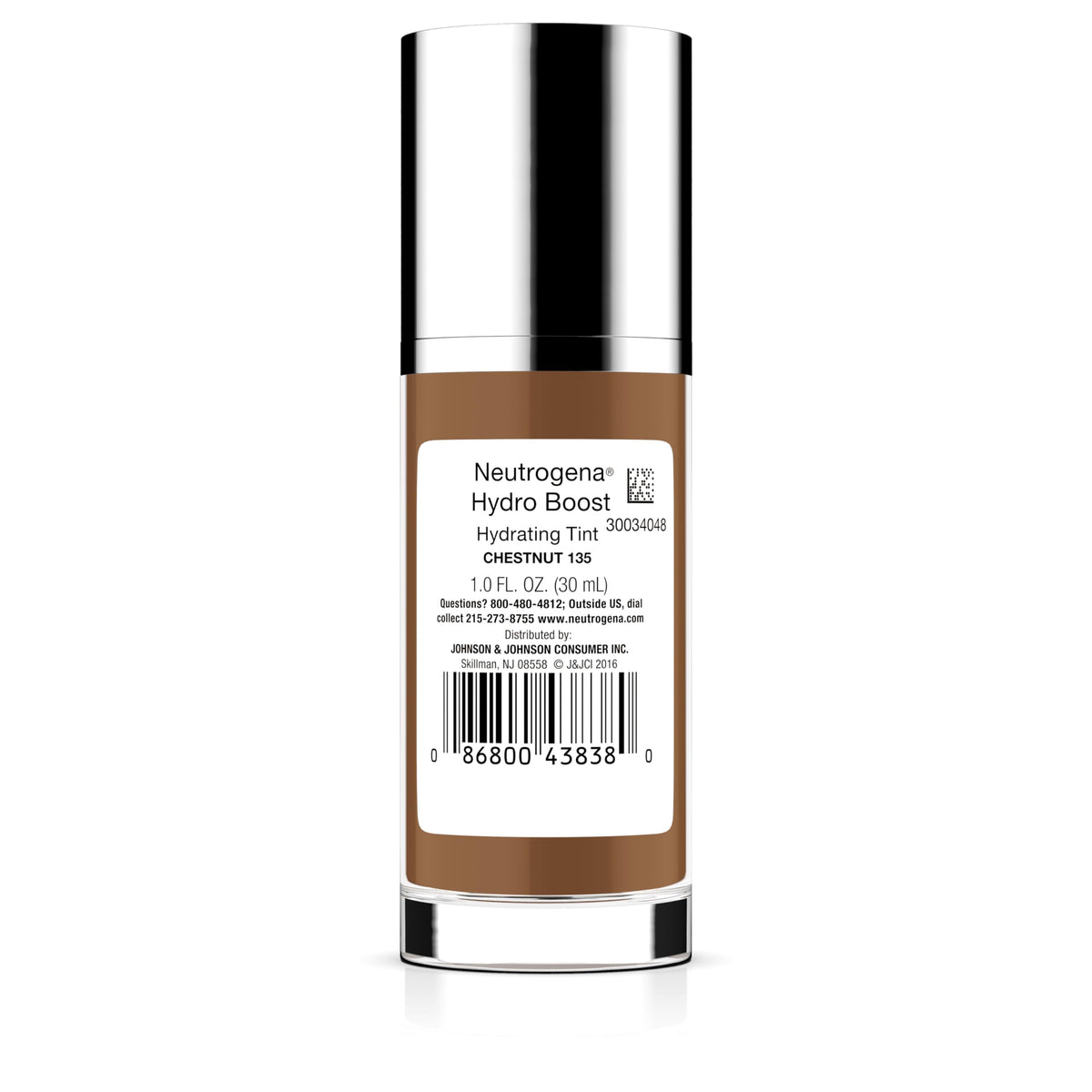 Neutrogena Hydro support Tint Foundation 135 Chestnut in use on model