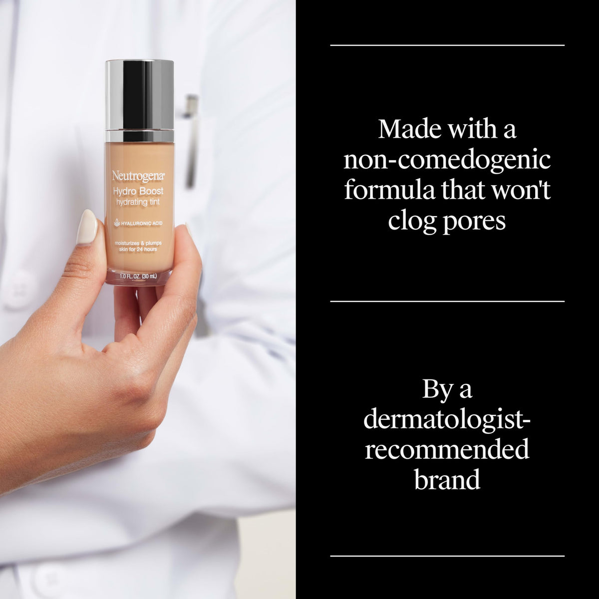 Neutrogena Hydro support Tint Foundation 60 Natural Beige application with sponge