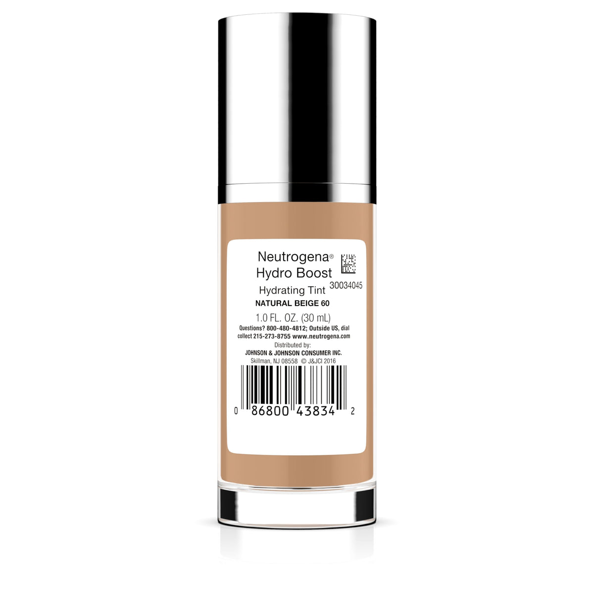 Neutrogena Hydro support Tint Foundation 60 Natural Beige with skincare products