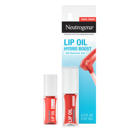Neutrogena Hydro support Tinted Lip Oil Coral Crush tube side view