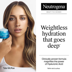Neutrogena Hydro support Water Gel applied on skin for hydration