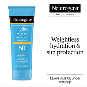 Neutrogena Hydro support Water Gel Sunscreen SPF 50 back view