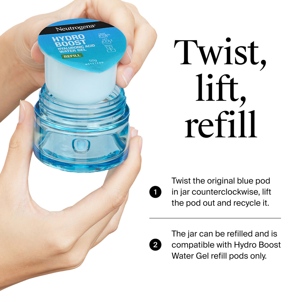 Neutrogena Hydro support Water Gel with natural ingredients background
