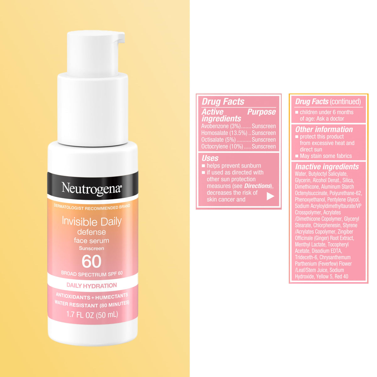 Neutrogena Invisible Defense Face Serum SPF 60 in hand
