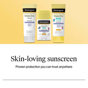 Neutrogena Kids Sunscreen Stick next to swimming gear