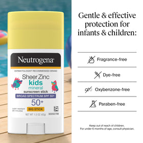 Neutrogena Kids Sunscreen Stick on a beach towel