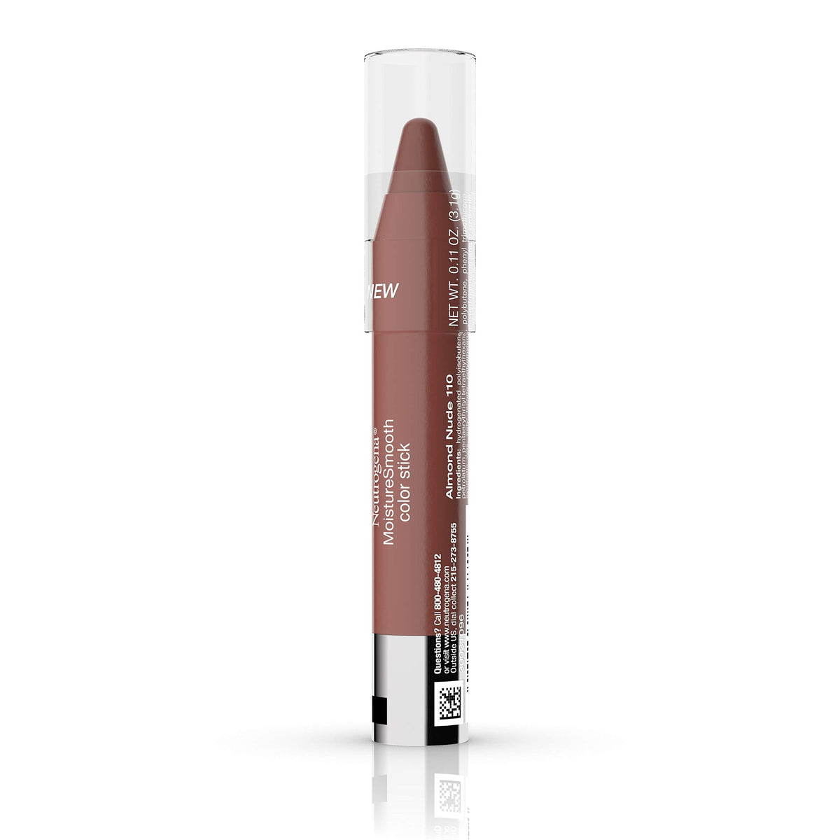 Neutrogena MoistureSmooth Color Stick 110 Almond Nude on lips