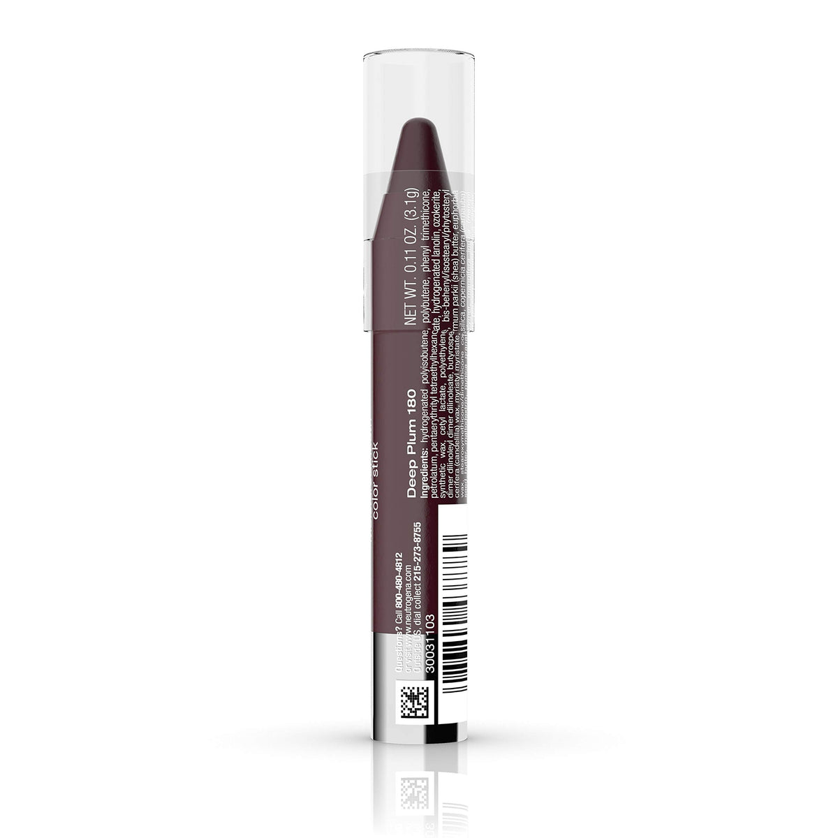 Neutrogena MoistureSmooth Color Stick Deep Plum texture close-up