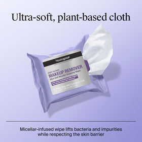 Neutrogena Night Calming Makeup Remover Wipes on a bathroom counter
