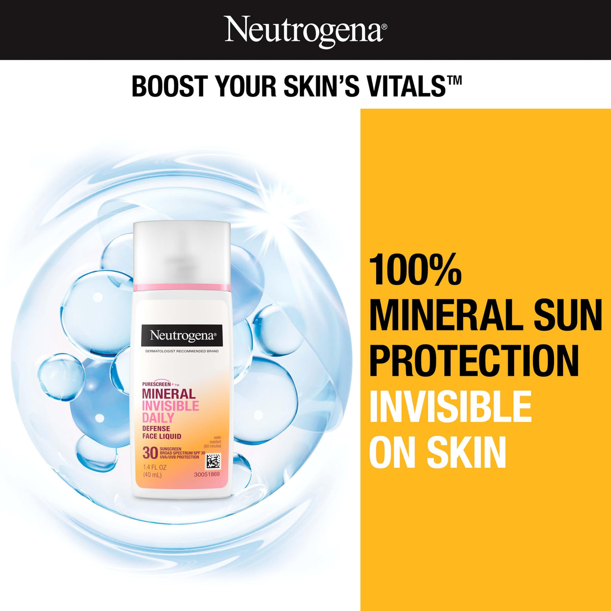 Neutrogena Purescreen+ Mineral Sunscreen Face SPF 30 packaging