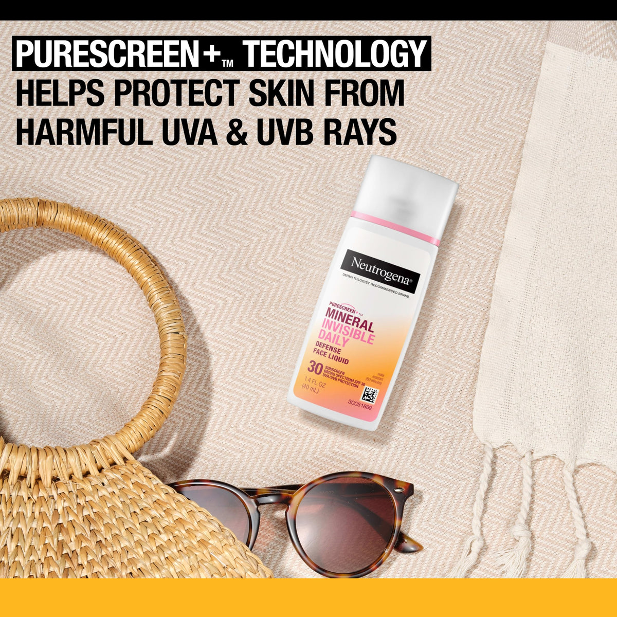 Neutrogena Purescreen+ Mineral Sunscreen Face SPF 30 texture close-up