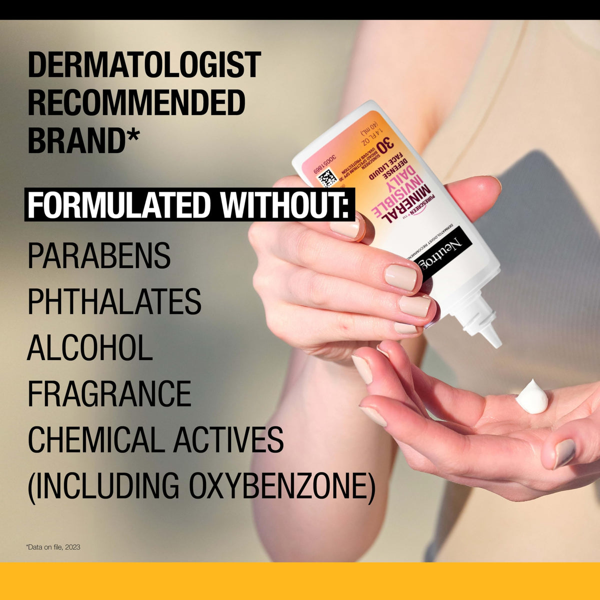 Neutrogena Purescreen+ Mineral Sunscreen Face SPF 30 with makeup