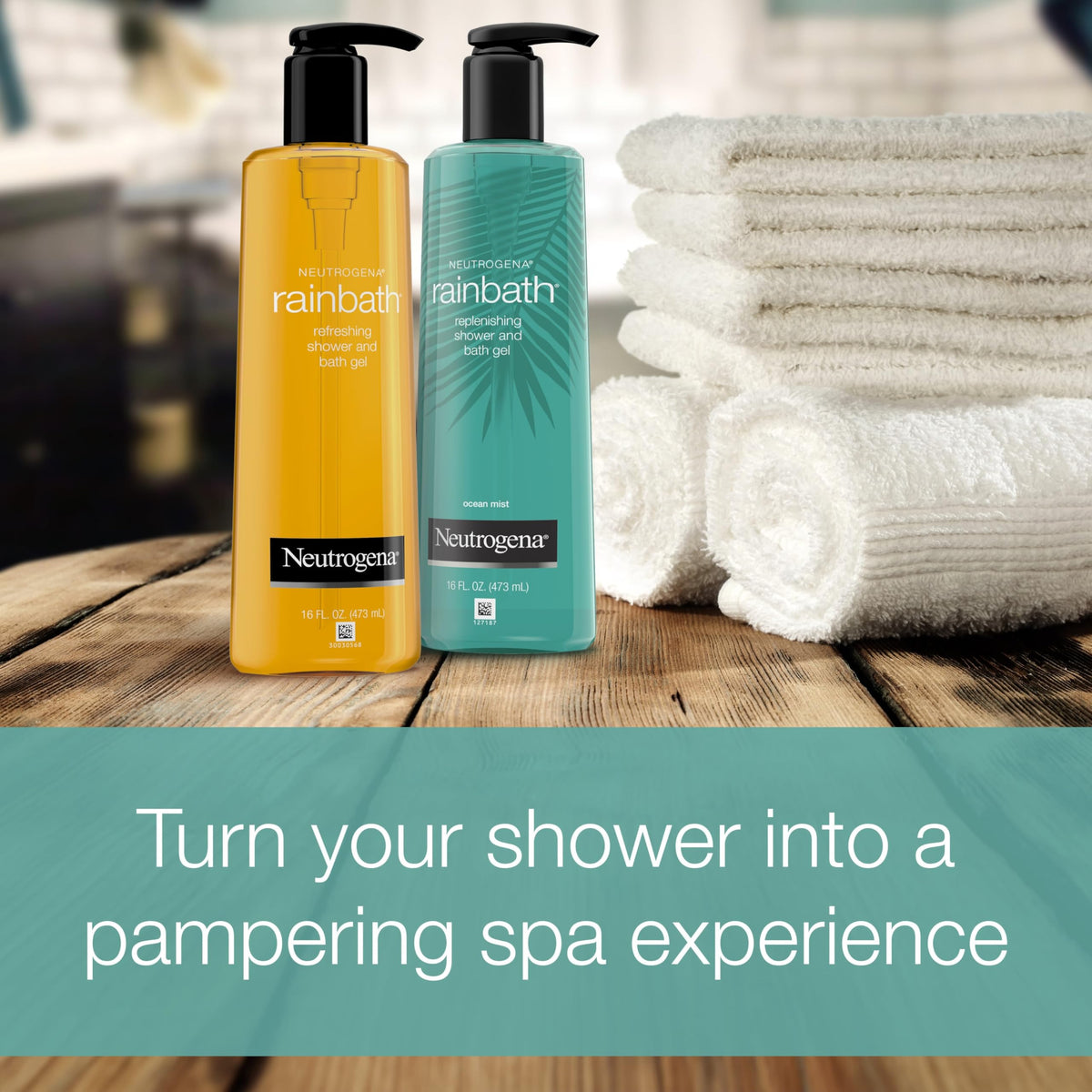 Neutrogena Rainbath Shower Gel pump bottle with ocean mist scent