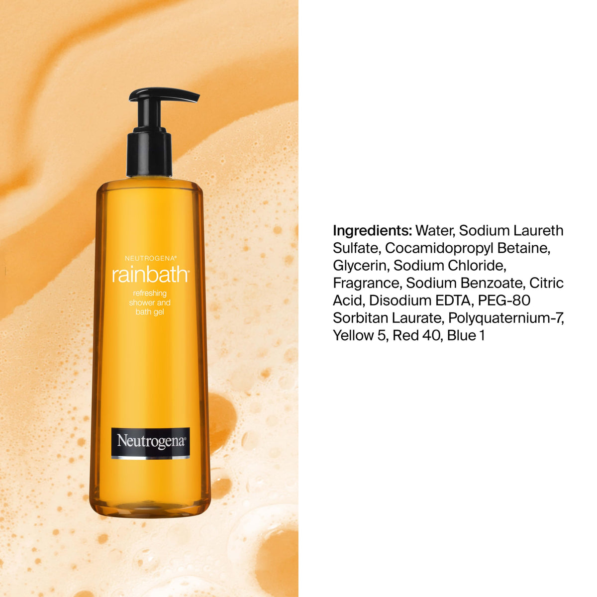 Neutrogena Rainbath Shower Gel with a bath sponge
