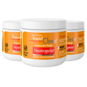 Neutrogena Rapid Clear Acne Face Pads 60-count front view