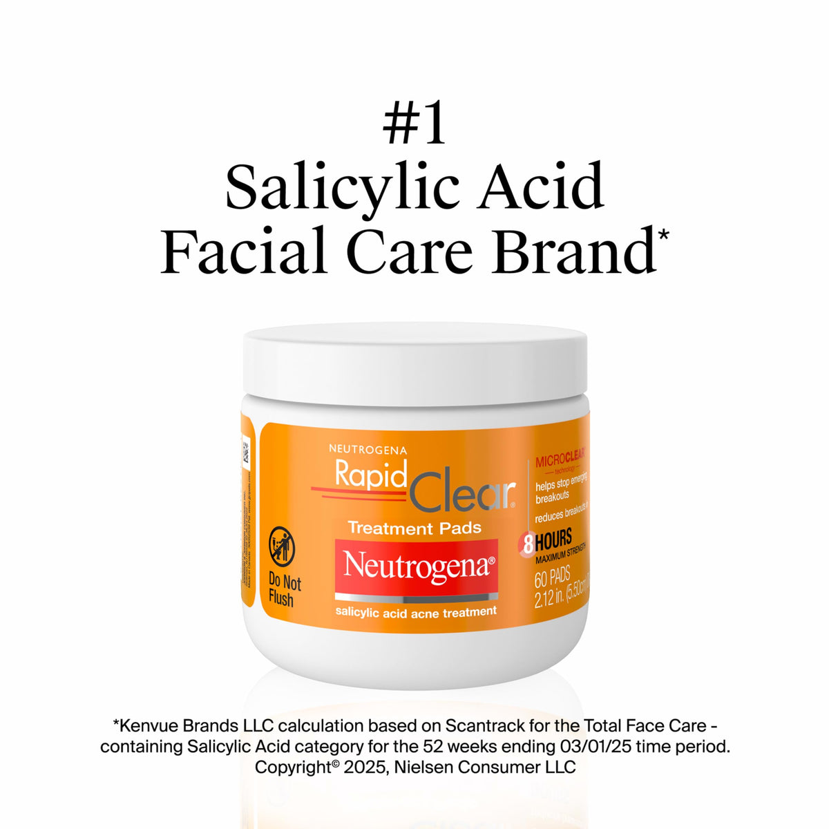Neutrogena Rapid Clear Acne Face Pads opened container