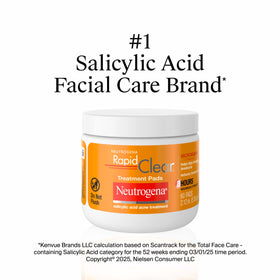 Neutrogena Rapid Clear Acne Face Pads opened container