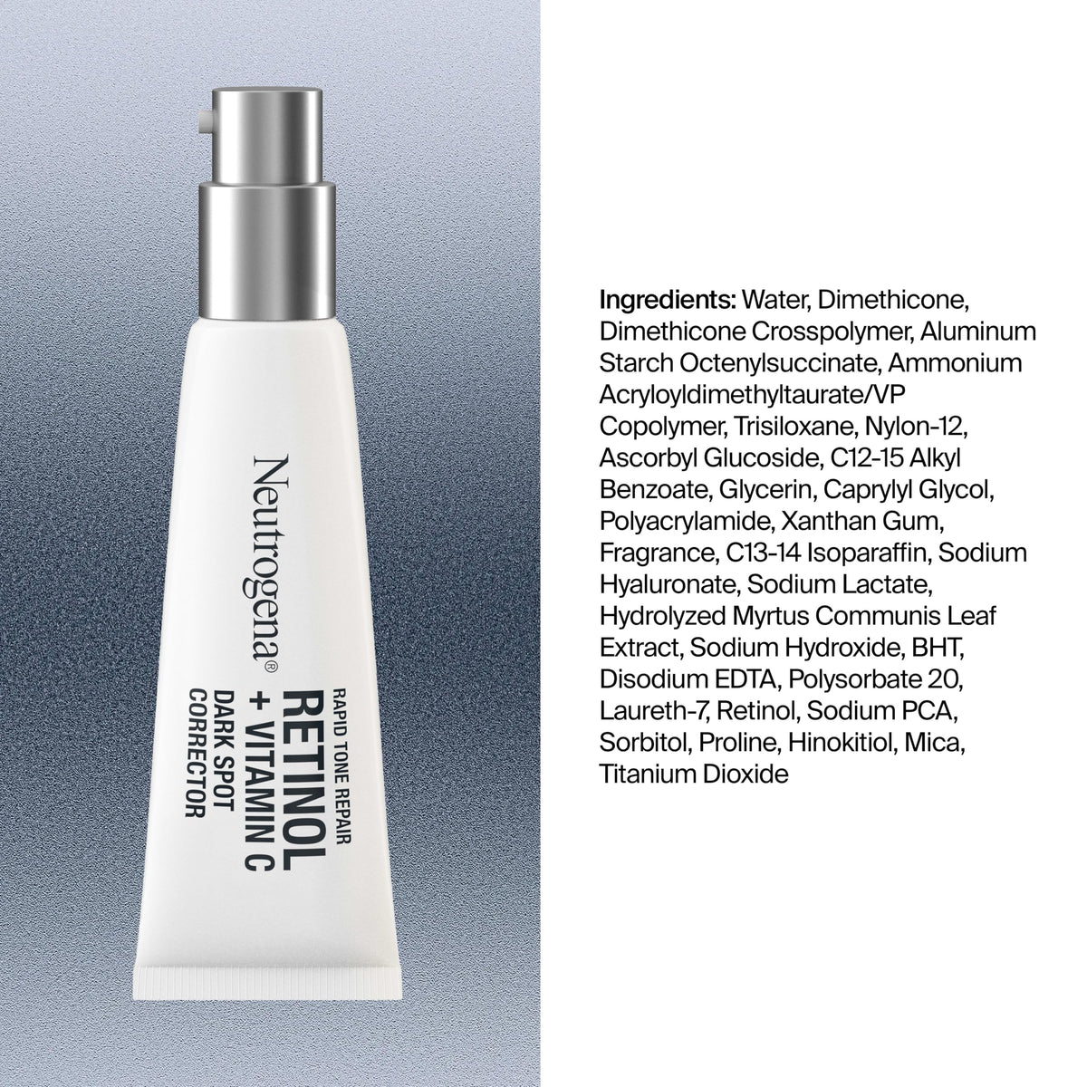 Neutrogena Rapid Tone Repair Serum with fresh citrus background