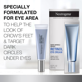 Neutrogena Rapid Wrinkle Repair Eye Cream showing the back of the tube
