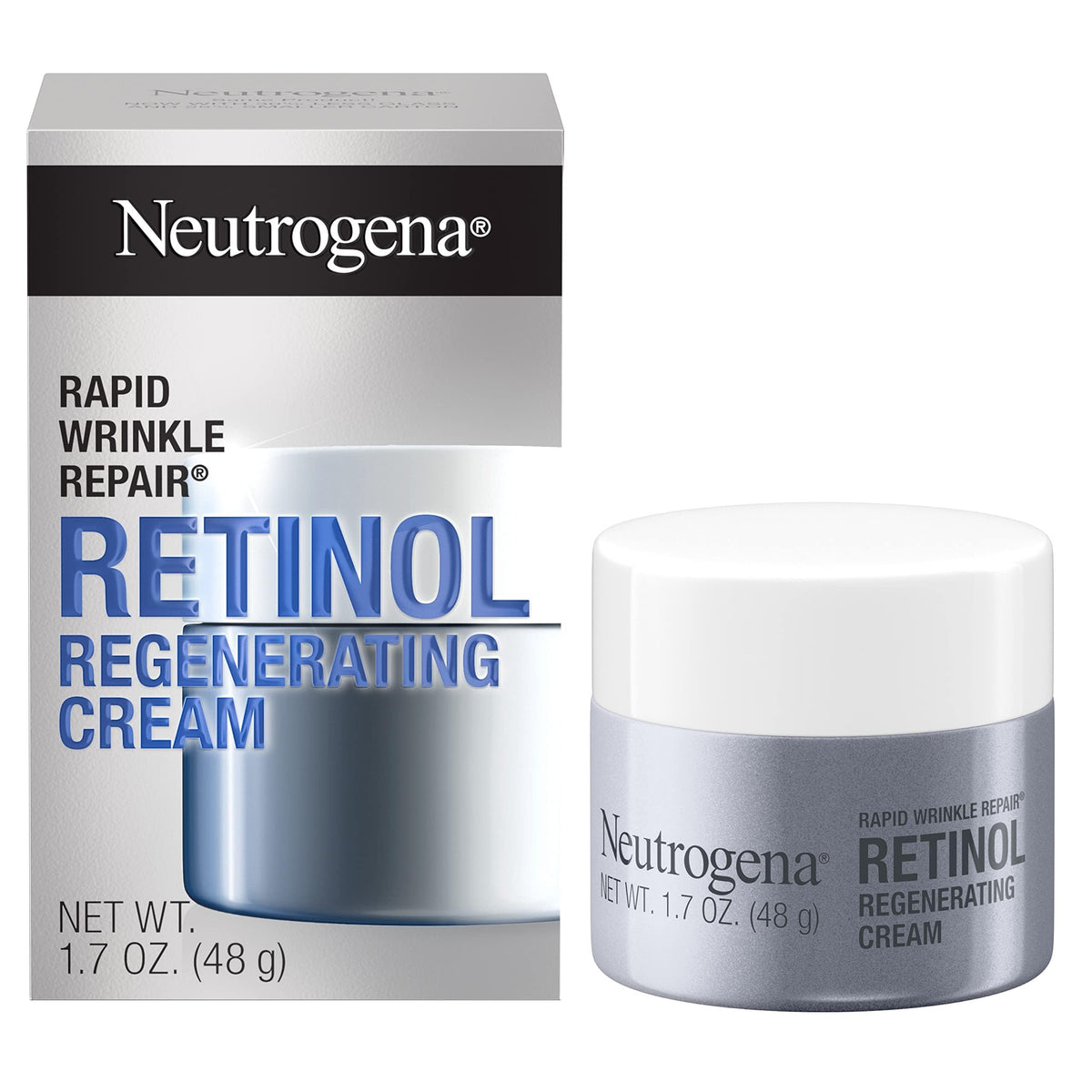 Neutrogena Rapid Wrinkle Repair Face Cream 1.7 oz jar front view