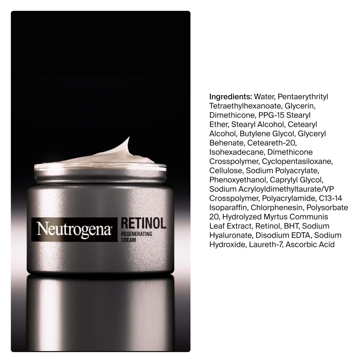 Neutrogena Rapid Wrinkle Repair Face Moisturizer application on skin