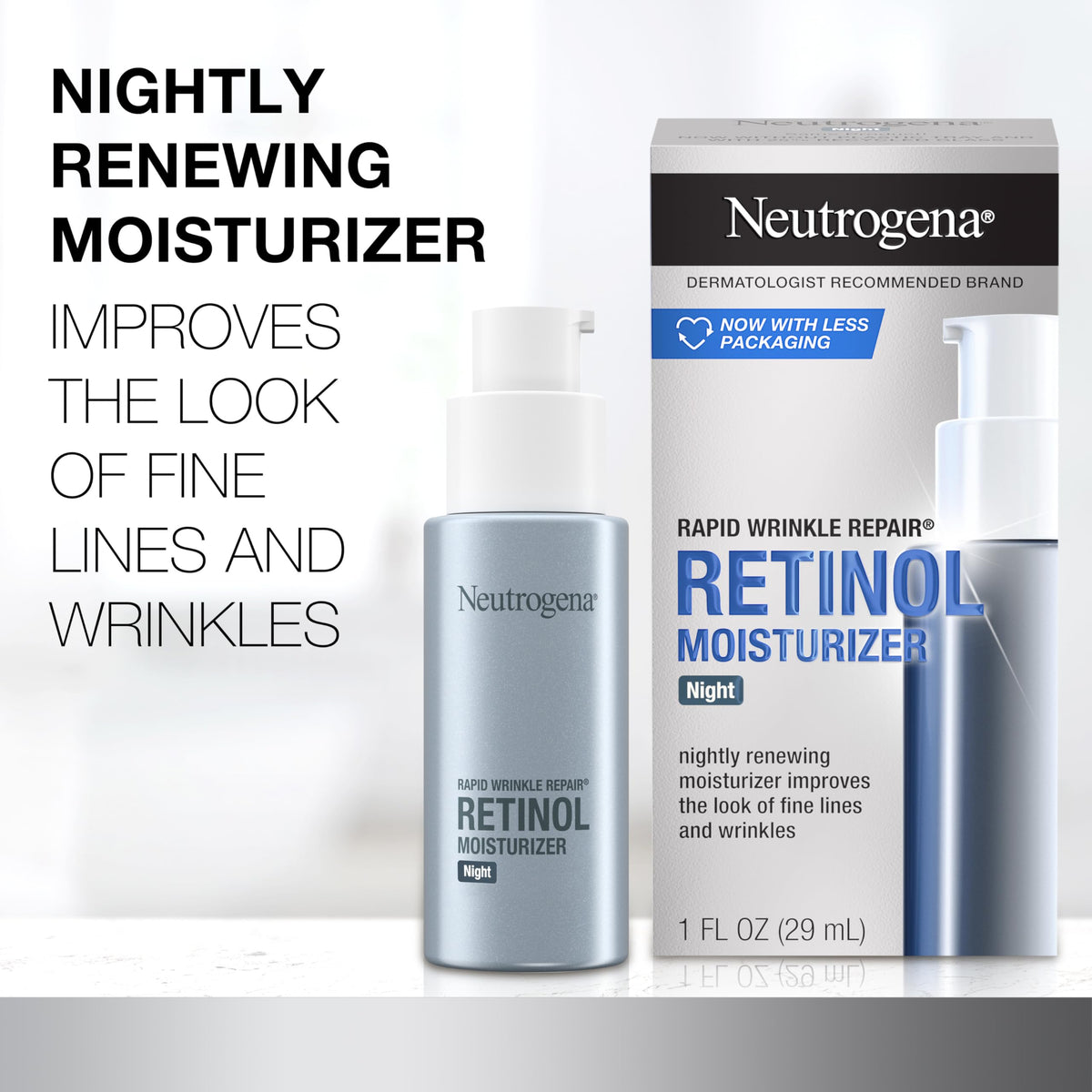 Neutrogena Rapid Wrinkle Repair Night Moisturizer 1 fl oz back view
