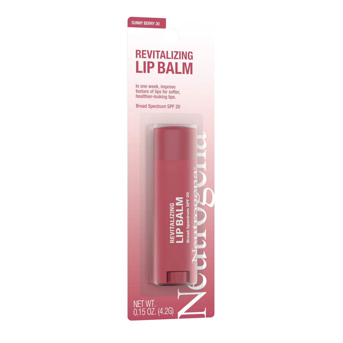 Neutrogena Revitalizing Tinted Lip Balm beside a beach scene