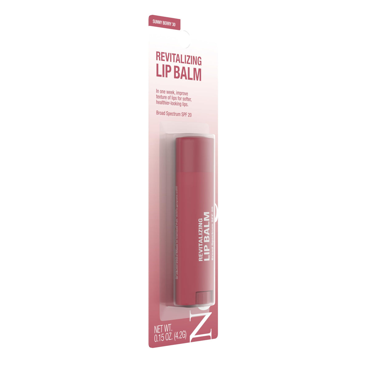 Neutrogena Revitalizing Tinted Lip Balm SPF 20 in Sheer Sunny Berry with swatch
