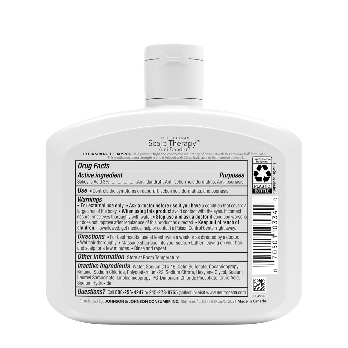 Neutrogena Scalp Therapy Anti-Dandruff Shampoo 12 Fl Oz on a shelf