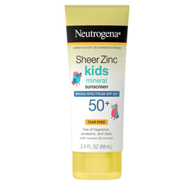 Neutrogena Sheer Zinc Kids Mineral Sunscreen SPF 50 front view