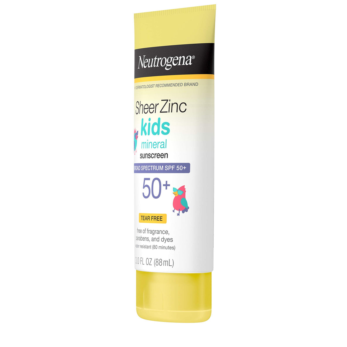 Neutrogena Sheer Zinc Kids Mineral Sunscreen with sun in background