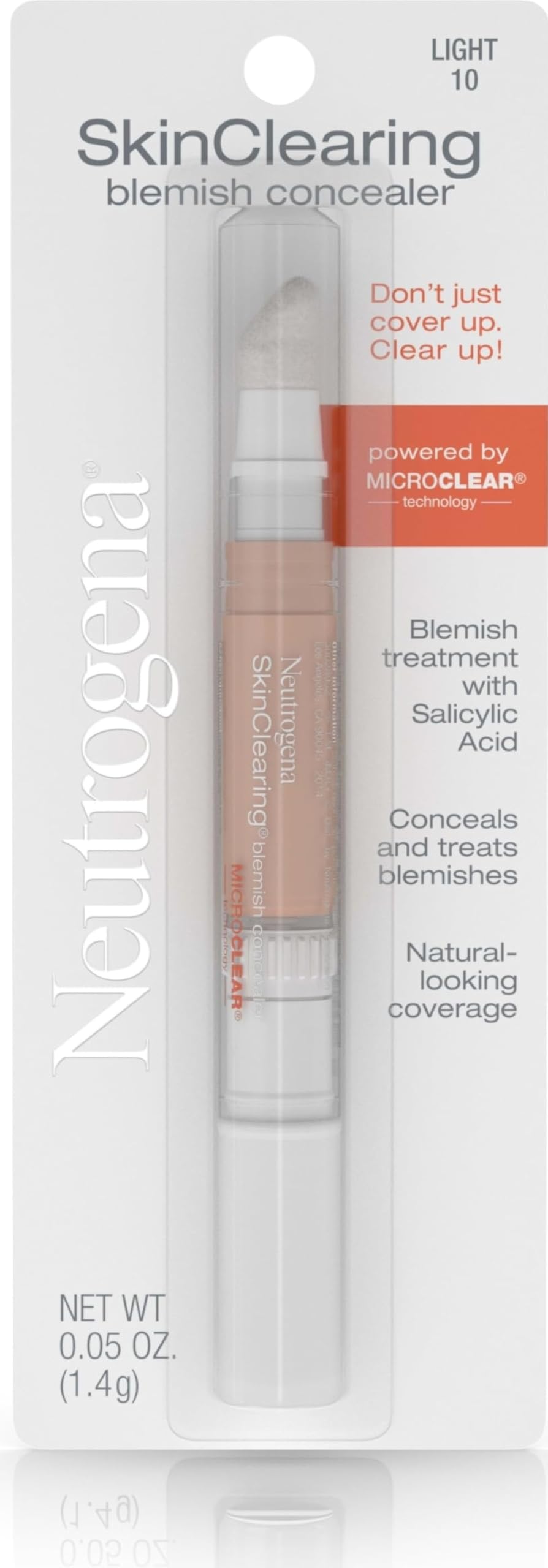 Neutrogena SkinClearing Blemish Concealer front view, Light 10