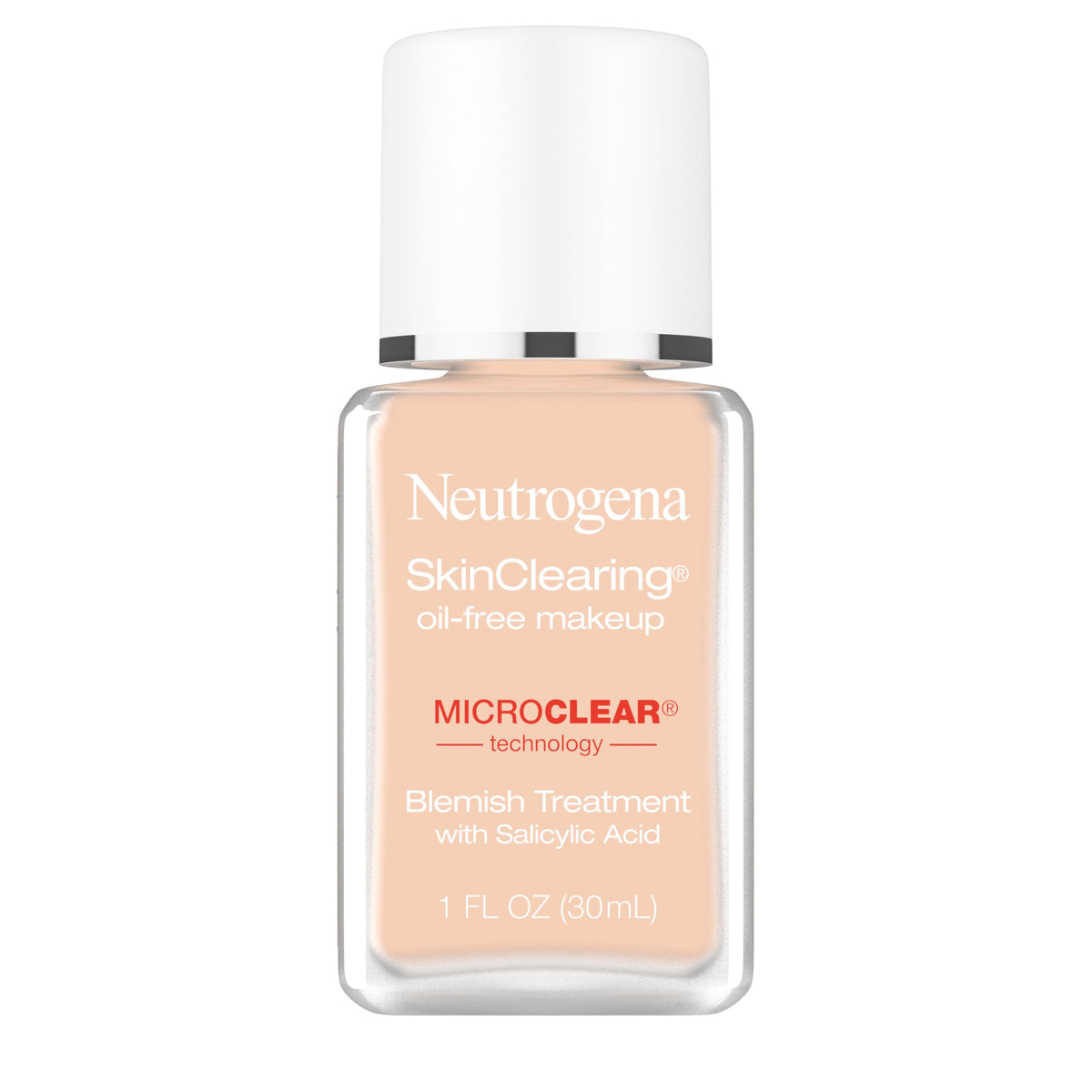 Neutrogena SkinClearing Liquid Foundation 40 Nude 1 fl oz front view
