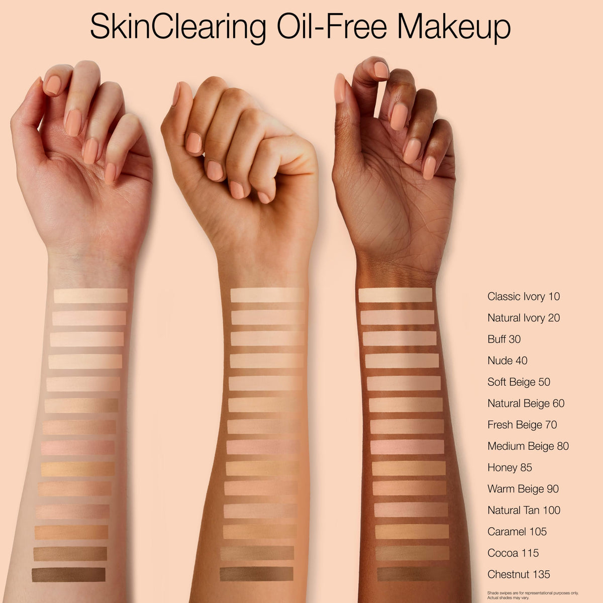 Neutrogena SkinClearing Liquid Foundation 60 Natural Beige application
