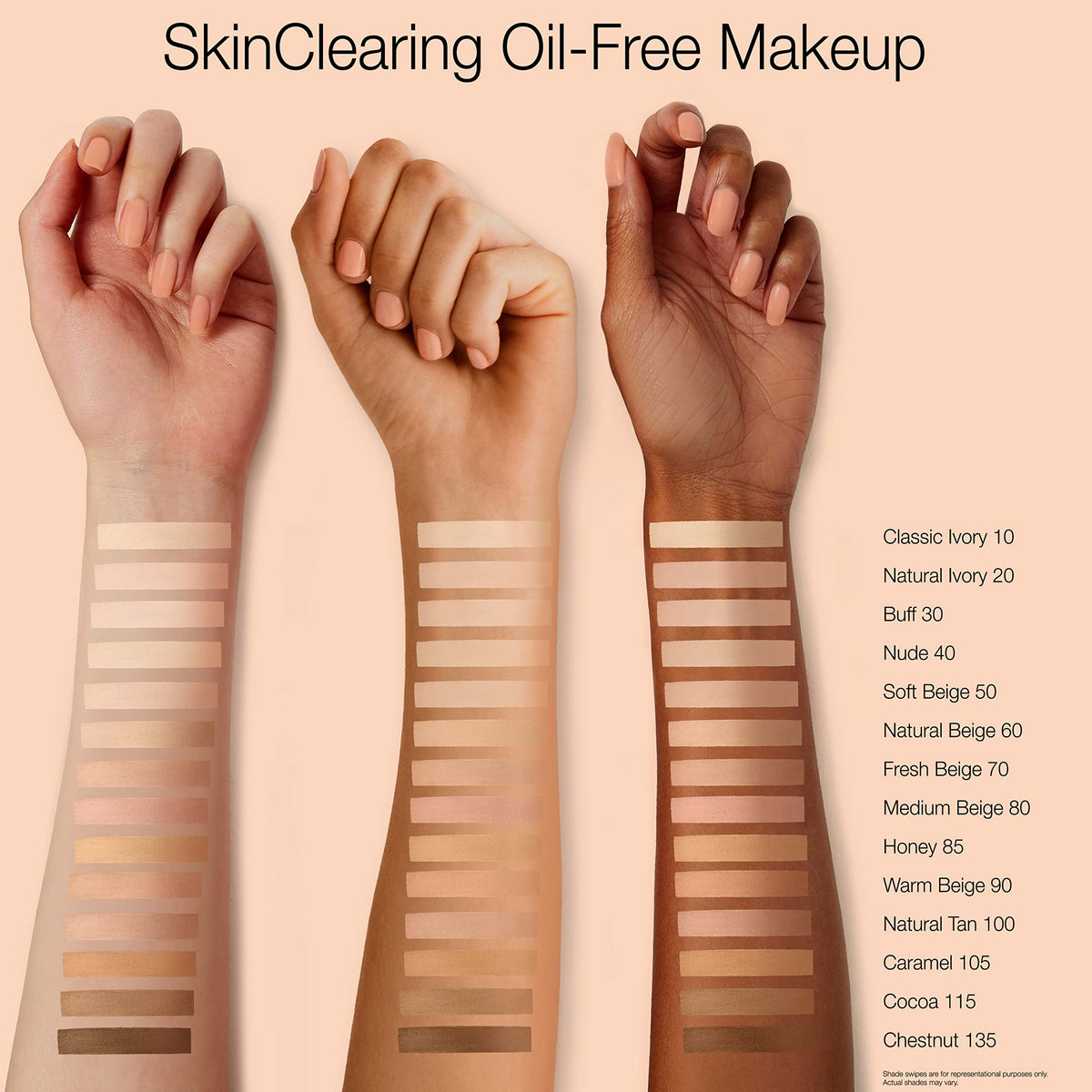 Neutrogena SkinClearing Liquid Foundation 80 Medium Beige application