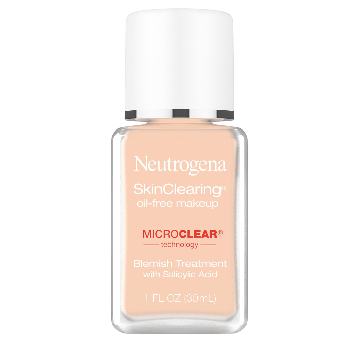Neutrogena SkinClearing Liquid Foundation 80 Medium Beige front view