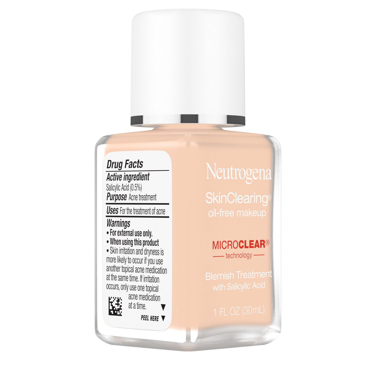 Neutrogena SkinClearing Liquid Foundation on a vanity