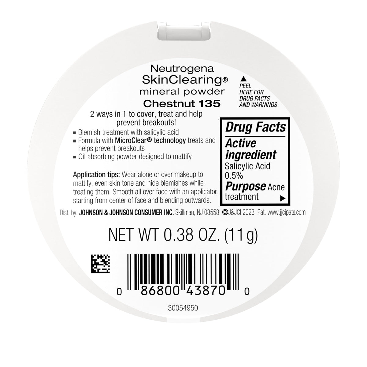 Neutrogena SkinClearing Pressed Mineral Powder Chestnut 135 with other Neutrogena products