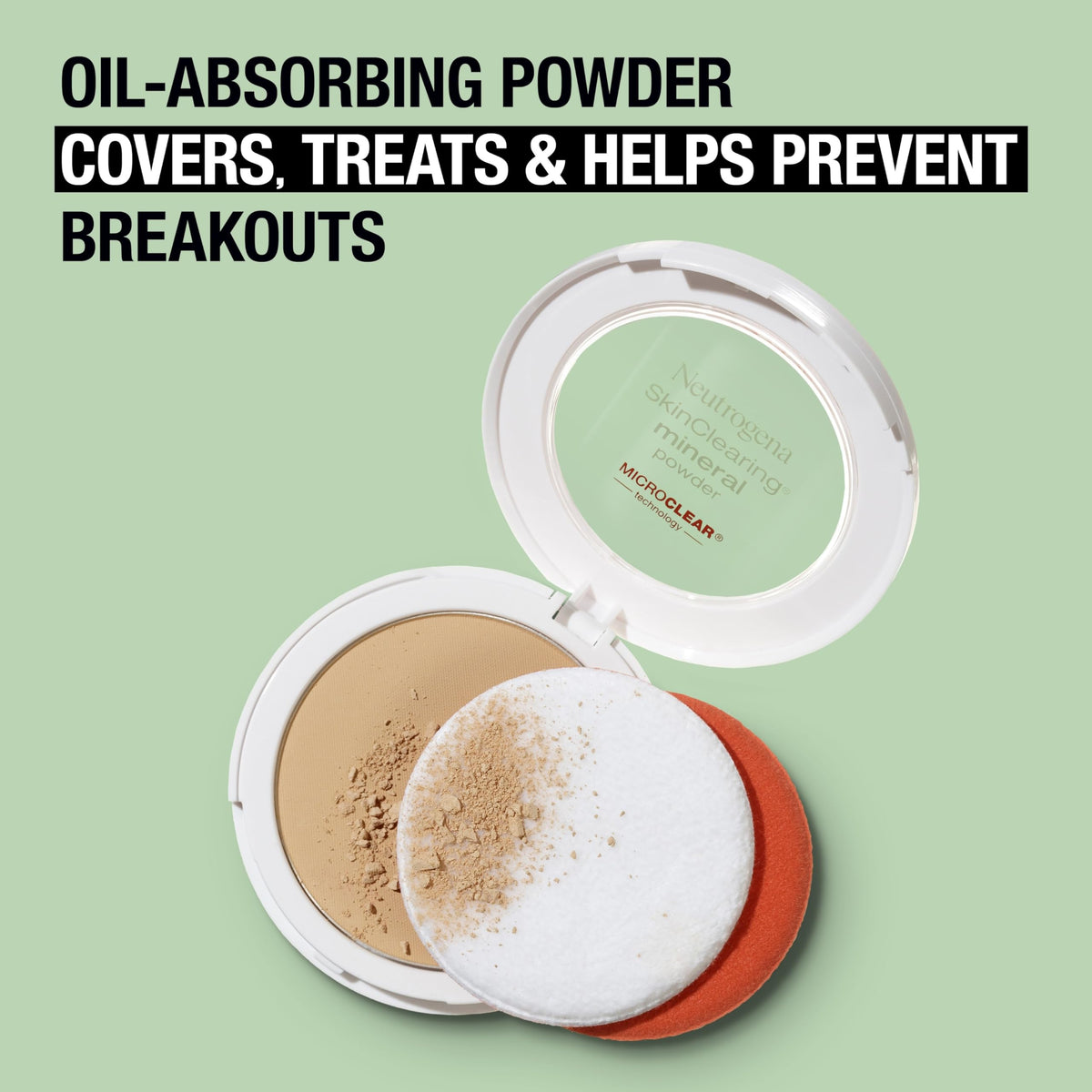 Neutrogena SkinClearing Pressed Mineral Powder Honey 85 applicator