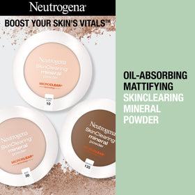 Neutrogena SkinClearing Pressed Mineral Powder Honey 85 compact opened