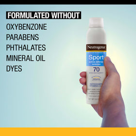 Neutrogena Sport Active Defense Sunscreen Spray SPF 70 outdoor use